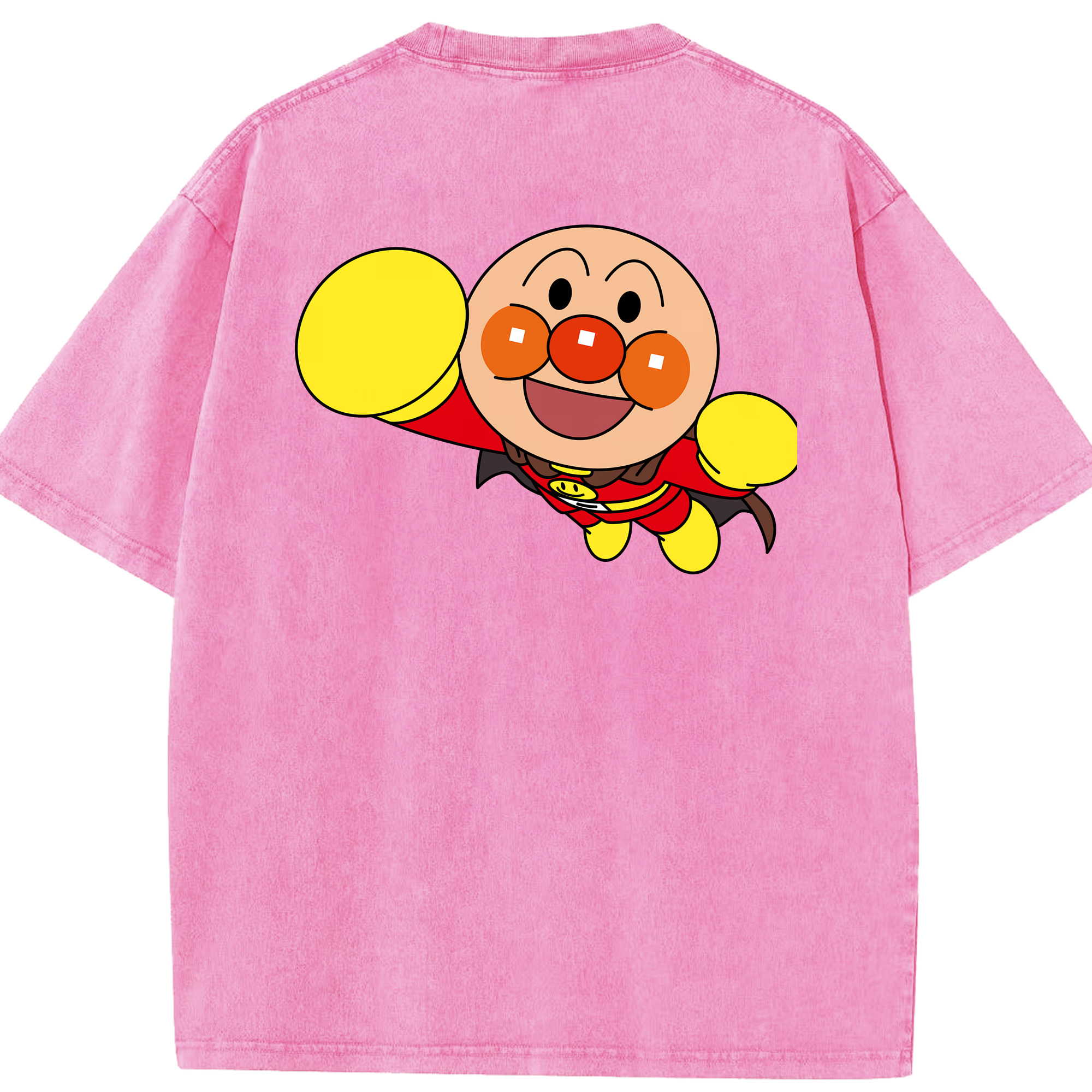 （画像用） アンパンマン Anpanman 綿100% ヴィンテージ風 半袖Tシャツ（背面プリント）